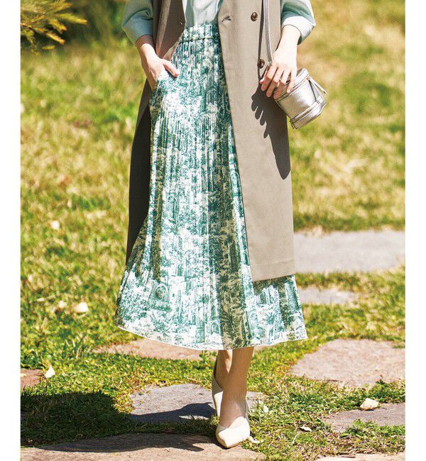 自由区「【カタログ掲載・洗える】ランドスケーププリント スカート」|スカート|ﾎﾞﾄﾙｸﾞ