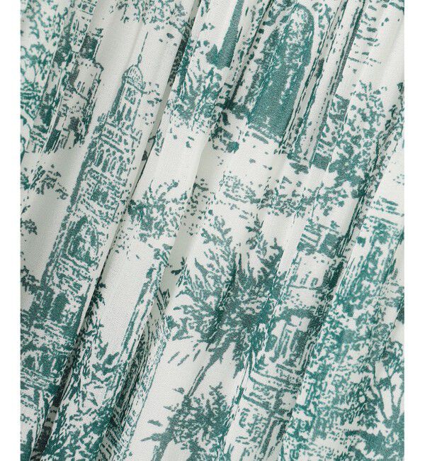 自由区「【カタログ掲載・洗える】ランドスケーププリント スカート」|スカート|