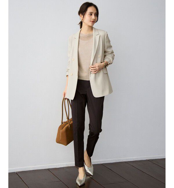 自由区「【セットアップ対応】リネンライクシンセティックテーラード ジャケット」|テーラードジャケット|