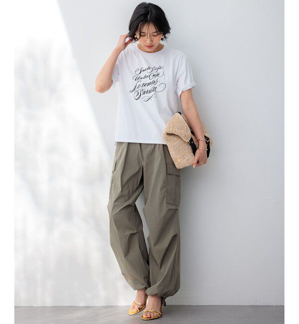 23区「【SLOW/好評につき新色追加】ミリタリーストレッチタフタ  カーゴパンツ」|カーゴ|
