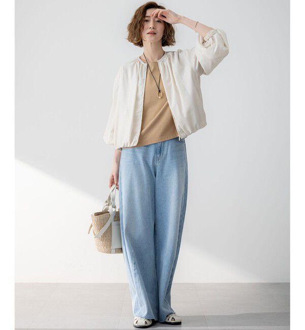 23区「【SLOW/一部店舗限定】LIGHT DENIM バレルワイド パンツ」|デニム|