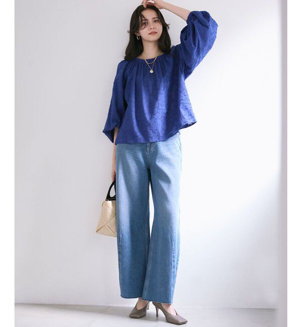 23区「【SLOW/一部店舗限定】LIGHT DENIM バレルワイド パンツ」|デニム|