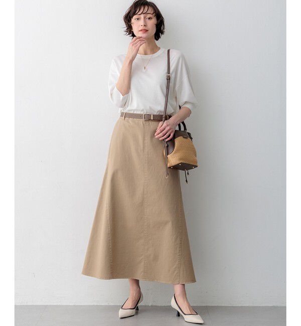 23区「【WEB&一部店舗限定カラーあり】ストレッチギャバ チノ スカート」|スカート|