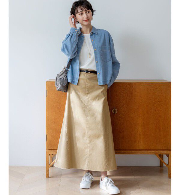 23区「【WEB&一部店舗限定カラーあり】ストレッチギャバ チノ スカート」|スカート|