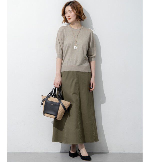 23区「【WEB&一部店舗限定カラーあり】ストレッチギャバ チノ スカート」|スカート|