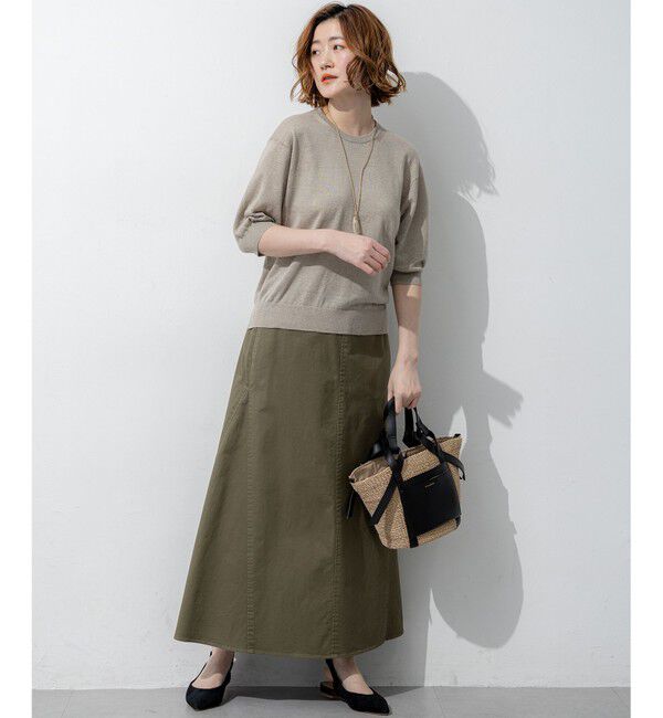 23区「【WEB&一部店舗限定カラーあり】ストレッチギャバ チノ スカート」|スカート|