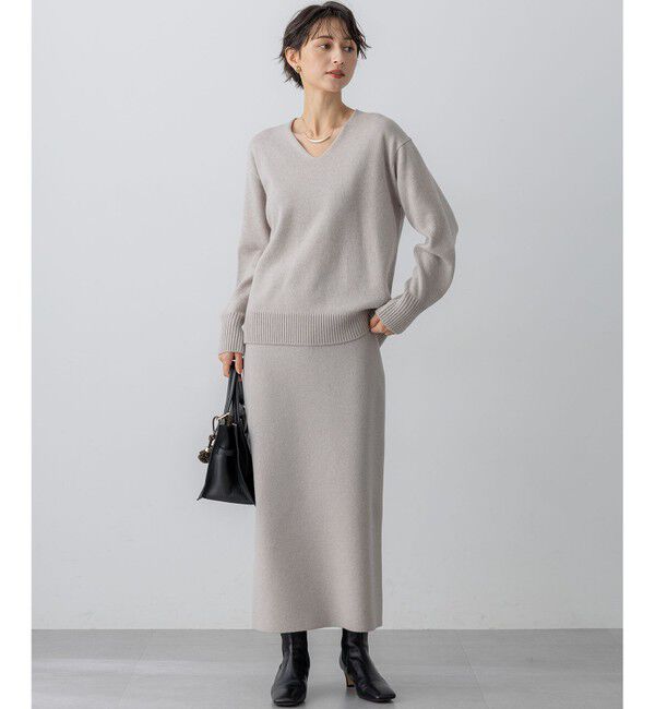 23区「【VERY掲載/洗える】カシミヤブレンド Iライン ニットスカート」|スカート|