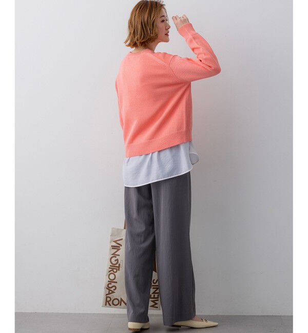 23区「【Oggi掲載】コットンギマ クルーネック ニット」|ニット・セーター|