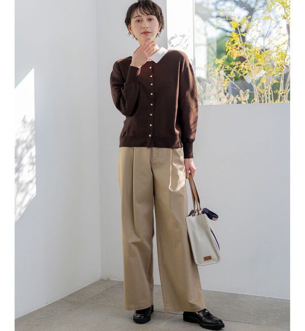 23区「【見上愛さん着用/Oggi掲載】ストレッチギャバ チノ ワイド パンツ」|その他|