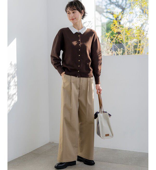 23区「【見上愛さん着用/Oggi掲載】ストレッチギャバ チノ ワイド パンツ」|その他|