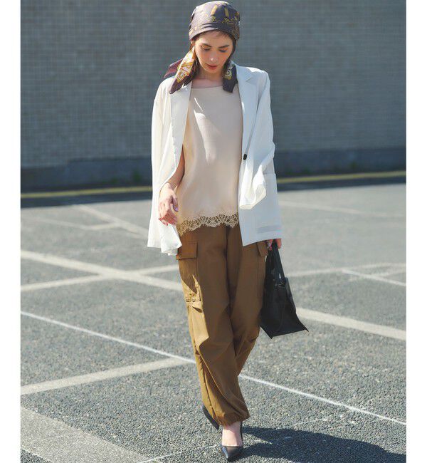 23区「【SLOW/一部店舗限定】ハイカウントギャバ パラシュート カーゴパンツ」|カーゴ|