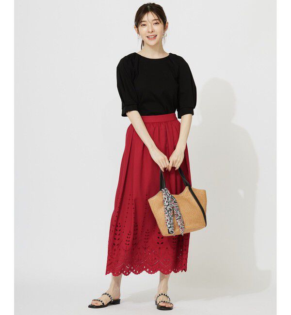 ANY SIS「【洗える】カットワークエンブロイダリー スカート」|スカート|