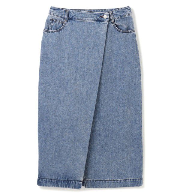 BEIGE,「【洗える・VERY 6月号掲載】FICUS / デニムラップスカート」|スカート|