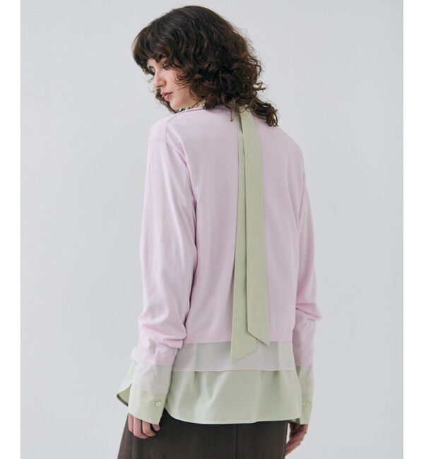 BEIGE,「【洗える】JULIE / シルク混シアーVネックカーディガン」|カーディガン|