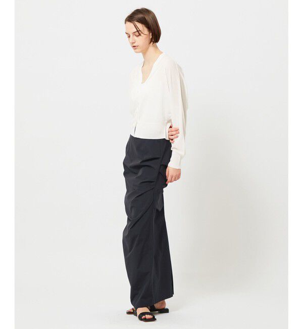 BEIGE,「【接触冷感/UVカット/洗える】YANN / サイドタックIラインロングスカート」|スカート|