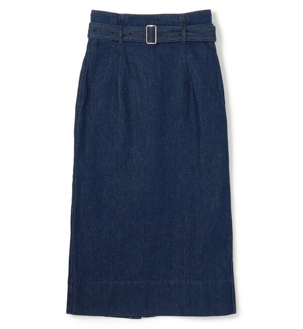 BEIGE,「【洗える・Oggi ８月号掲載】NAVIGLIO / ベルト付きハイウエストデニムスカート」|スカート|