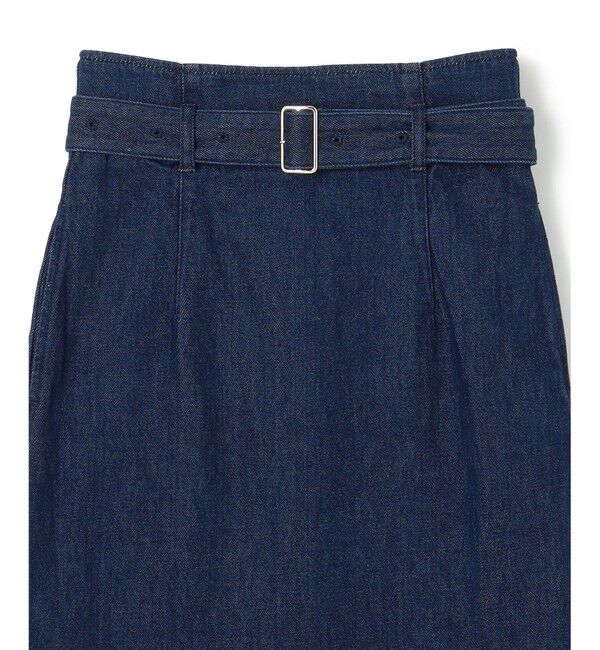 BEIGE,「【洗える・Oggi ８月号掲載】NAVIGLIO / ベルト付きハイウエストデニムスカート」|スカート|