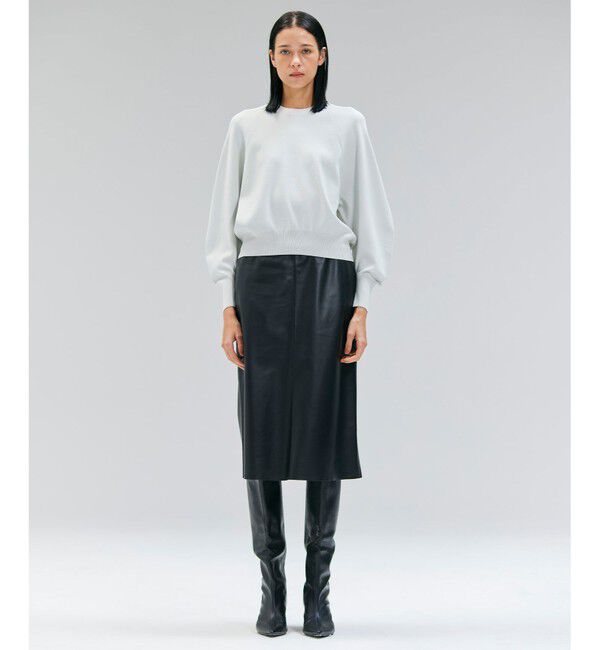 BEIGE,「【Precious 9月号掲載】CLYDE / ステッチベルトラムレザースカート」|スカート|