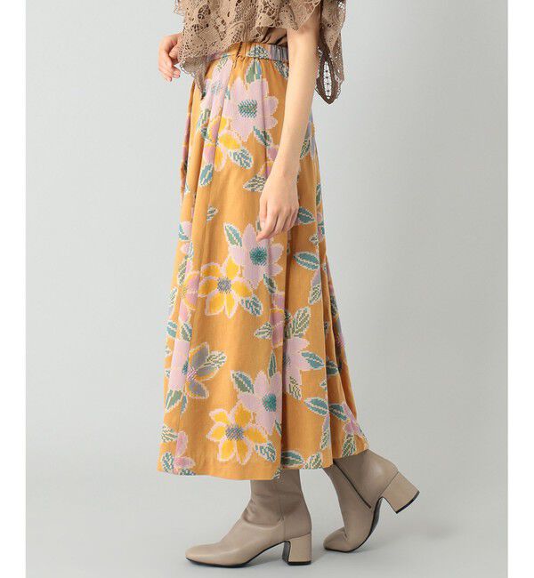 GRACE CONTINENTAL「モザイクジャガードタックスカート」|スカート|