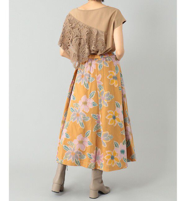 GRACE CONTINENTAL「モザイクジャガードタックスカート」|スカート|