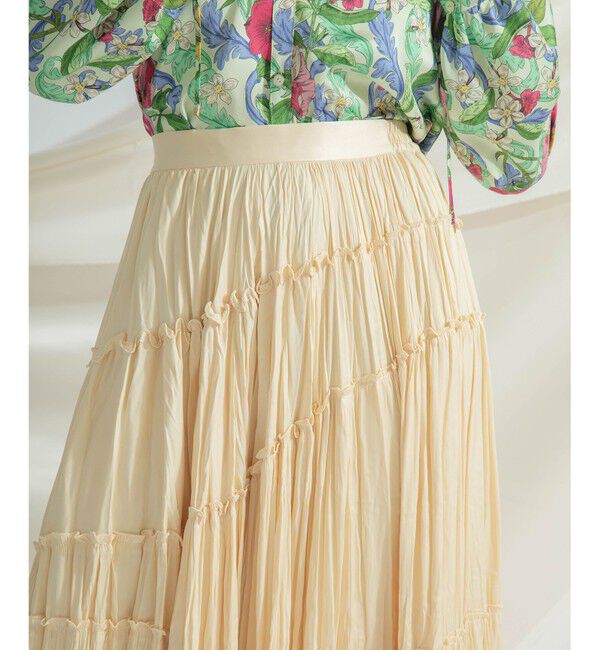 GRACE CONTINENTAL「ティアードプリーツスカート」|スカート|