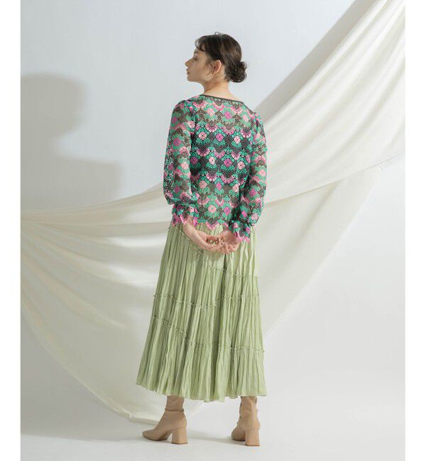 GRACE CONTINENTAL「ティアードプリーツスカート」|スカート|