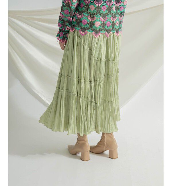 GRACE CONTINENTAL「ティアードプリーツスカート」|スカート|