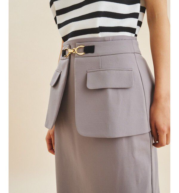 Grace Class「ビットベルト付裏毛タイトスカート」|スカート|