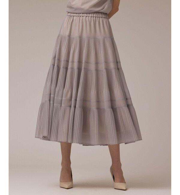 GRACE CONTINENTAL「プリーツティアードスカート」|スカート|