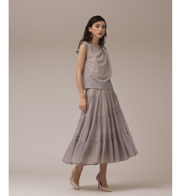 GRACE CONTINENTAL「プリーツティアードスカート」|スカート|