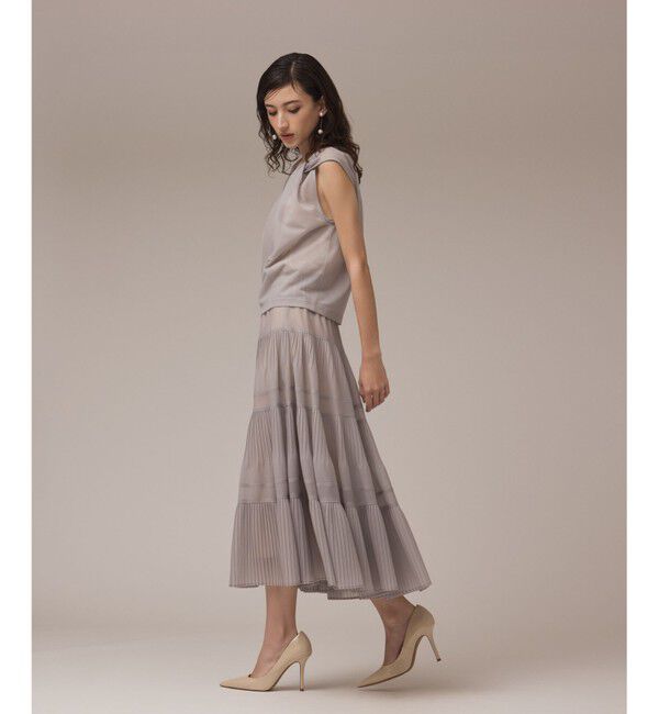 GRACE CONTINENTAL「プリーツティアードスカート」|スカート|