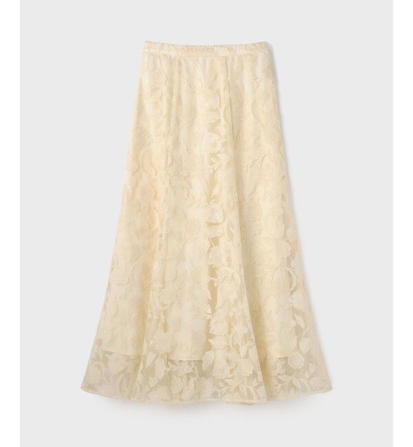 GRACE CONTINENTAL「エンブロイダリーフレアスカート」|スカート|