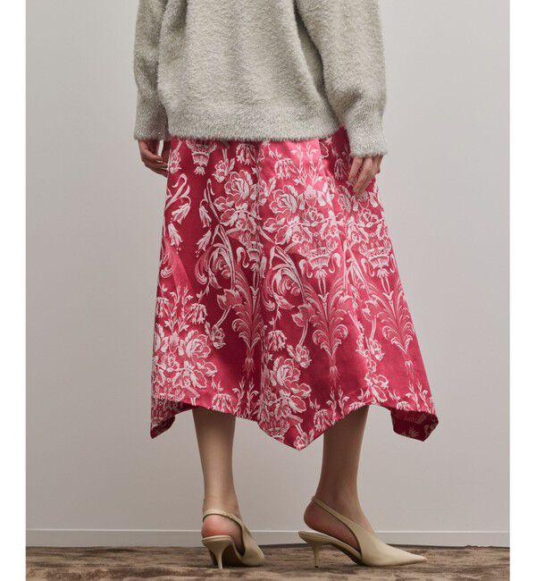 GRACE CONTINENTAL「オーナメントジャガードハンカチヘムスカート」|スカート|