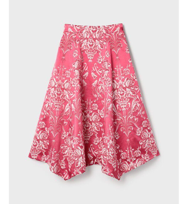 GRACE CONTINENTAL「オーナメントジャガードハンカチヘムスカート」|スカート|