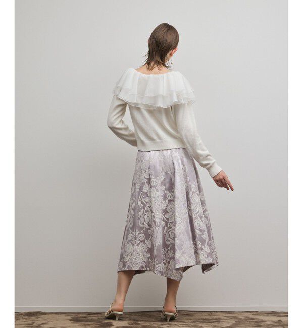 GRACE CONTINENTAL「オーナメントジャガードハンカチヘムスカート」|スカート|