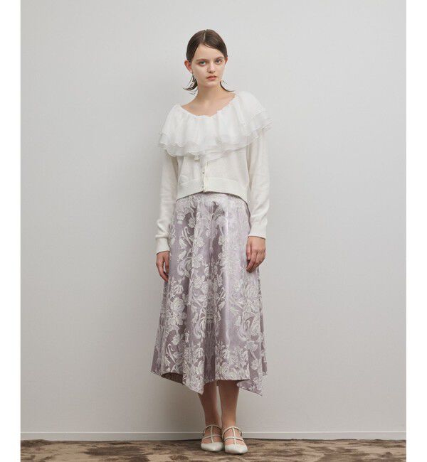 GRACE CONTINENTAL「オーナメントジャガードハンカチヘムスカート」|スカート|