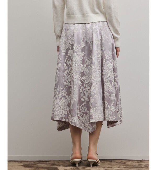 GRACE CONTINENTAL「オーナメントジャガードハンカチヘムスカート」|スカート|