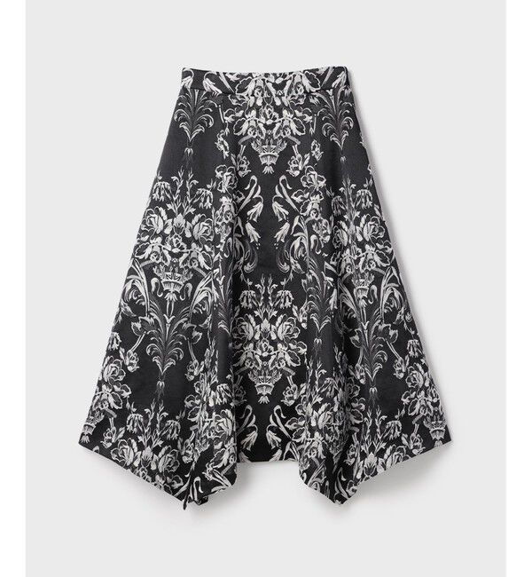 GRACE CONTINENTAL「オーナメントジャガードハンカチヘムスカート」|スカート|