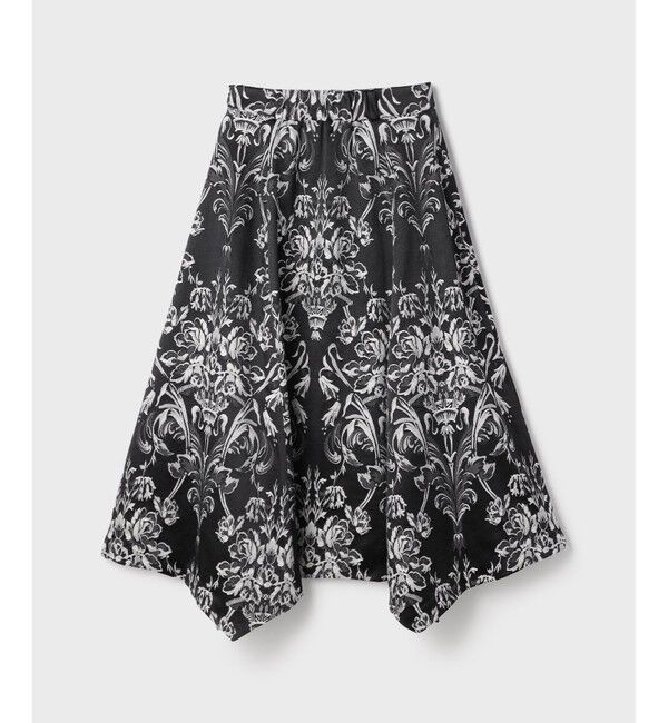 GRACE CONTINENTAL「オーナメントジャガードハンカチヘムスカート」|スカート|