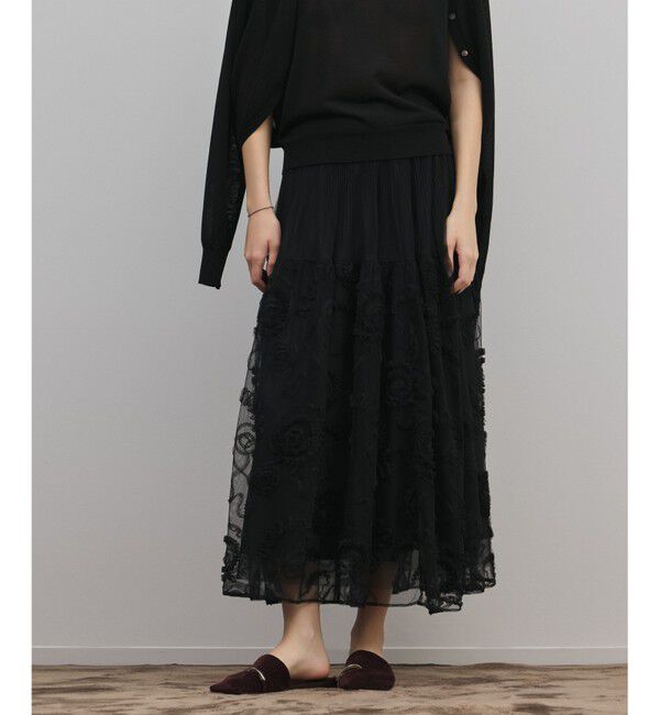 Diagram「刺繍チュールスカート」|スカート|ブラック
