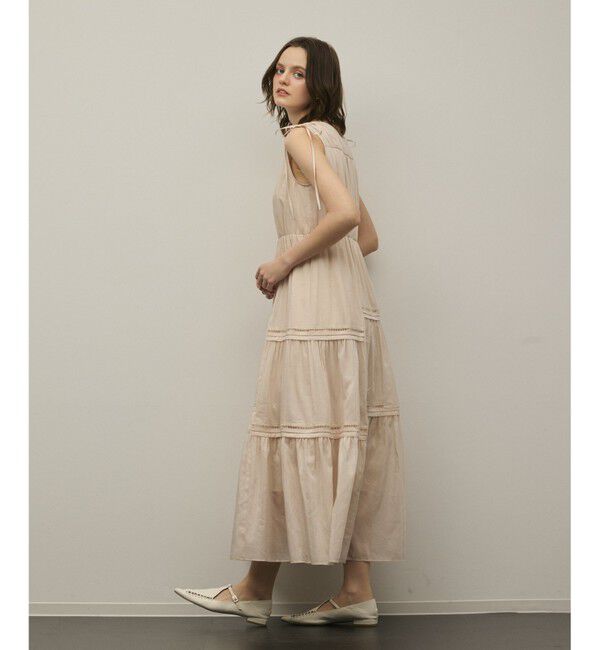GRACE CONTINENTAL「コットンシルクティアードワンピース」|ワンピース|