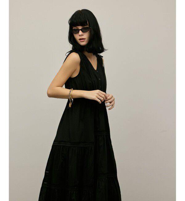 GRACE CONTINENTAL「コットンシルクティアードワンピース」|ワンピース|