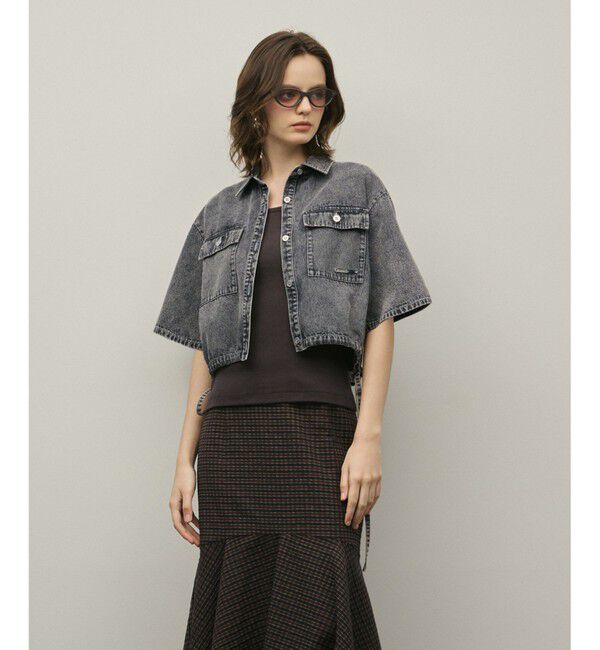 Diagram「ハーフスリーブデニムシャツ」|シャツ・ブラウス|グレー