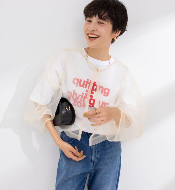 Rie Miller「ランタンスリーブシアー2WAYブラウス」|シャツ・ブラウス|