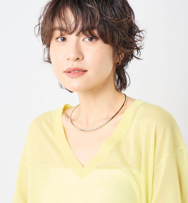 NOLLEY'S sophi「麻混シアーVネックプルオーバーニット」|ニット・セーター|