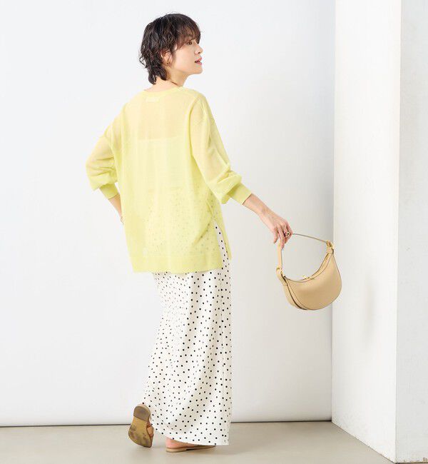 NOLLEY'S sophi「麻混シアーVネックプルオーバーニット」|ニット・セーター|