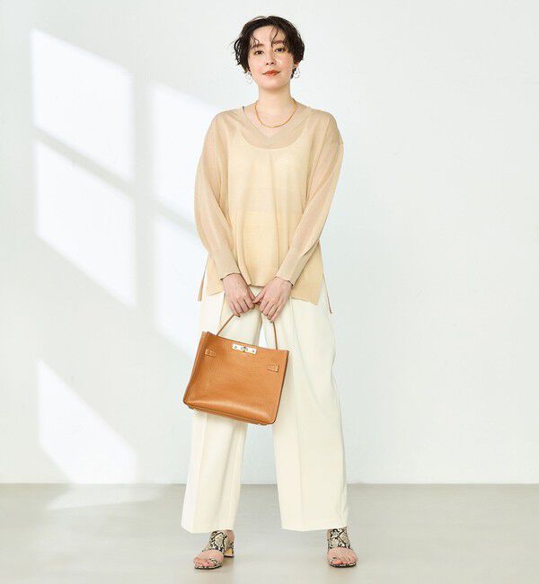 NOLLEY'S sophi「麻混シアーVネックプルオーバーニット」|ニット・セーター|