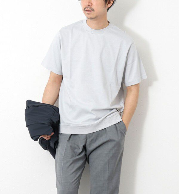 NOLLEY'S goodman「《ビジカジ対応》セミシルケットスムース ボーダードレスTシャツ 25SS」|Tシャツ・カットソー|