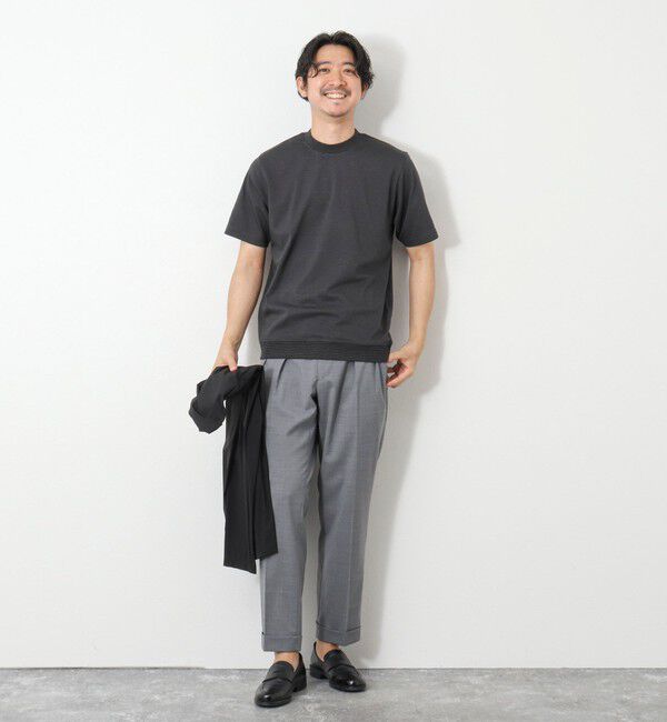 NOLLEY'S goodman「《ビジカジ対応》セミシルケットスムース ボーダードレスTシャツ 25SS」|Tシャツ・カットソー|