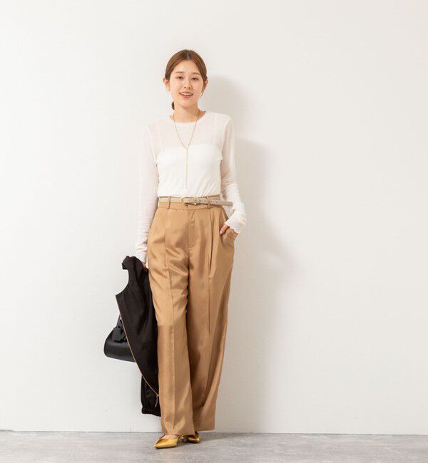 NOLLEY'S「ウォッシャブルシアーフライスロンT」|Tシャツ・カットソー|